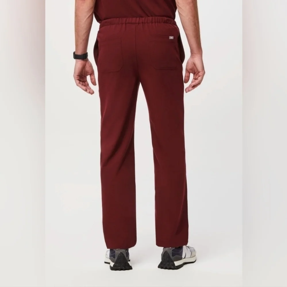 Figs Burgundy Men's Pisco Basic Scrub Pants NWT